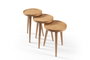 Hanah Home Polen 3 - Oak Juego de Mesas Apilables